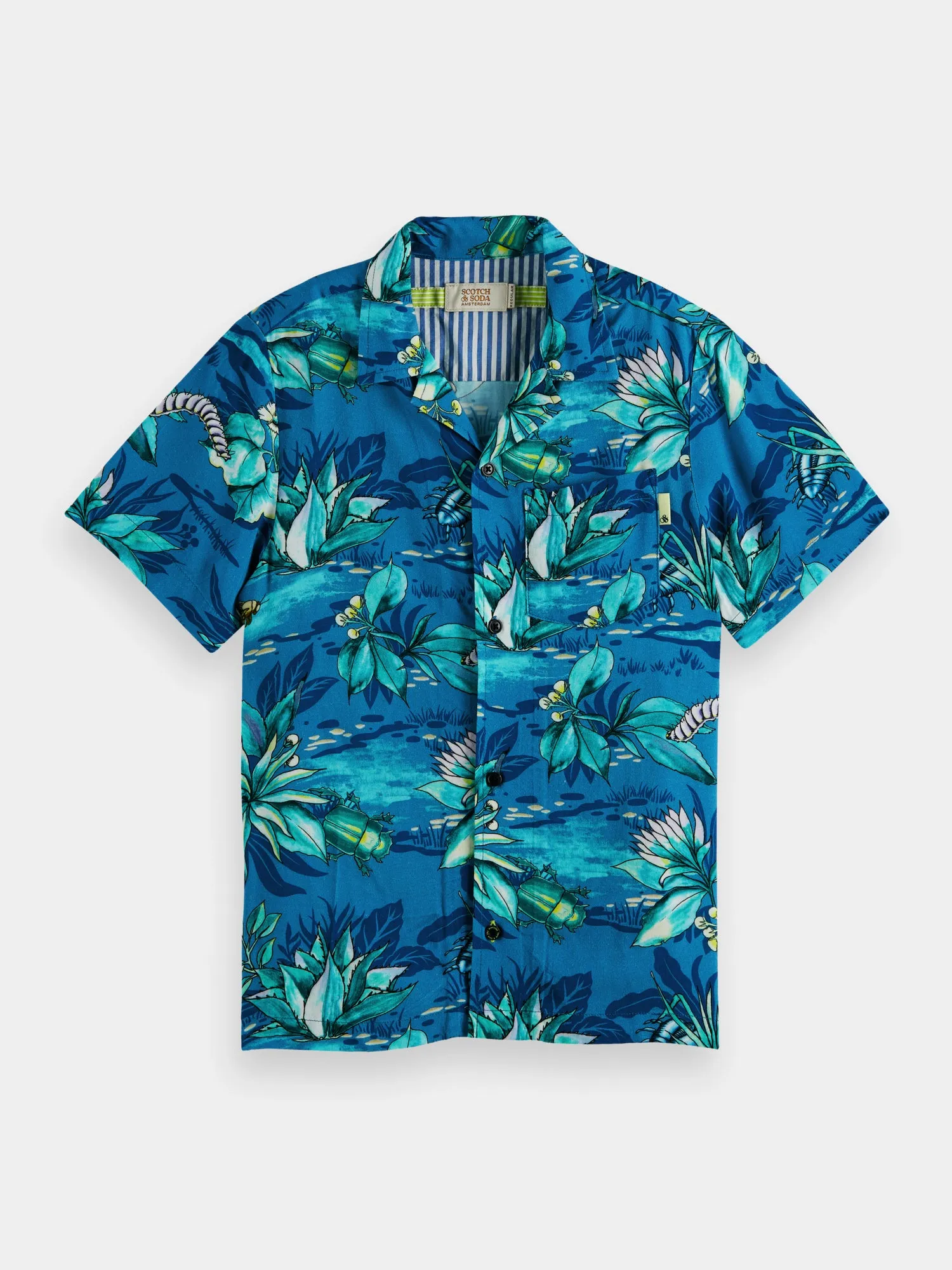 Kids - Relaxed-fit printed camp shirt