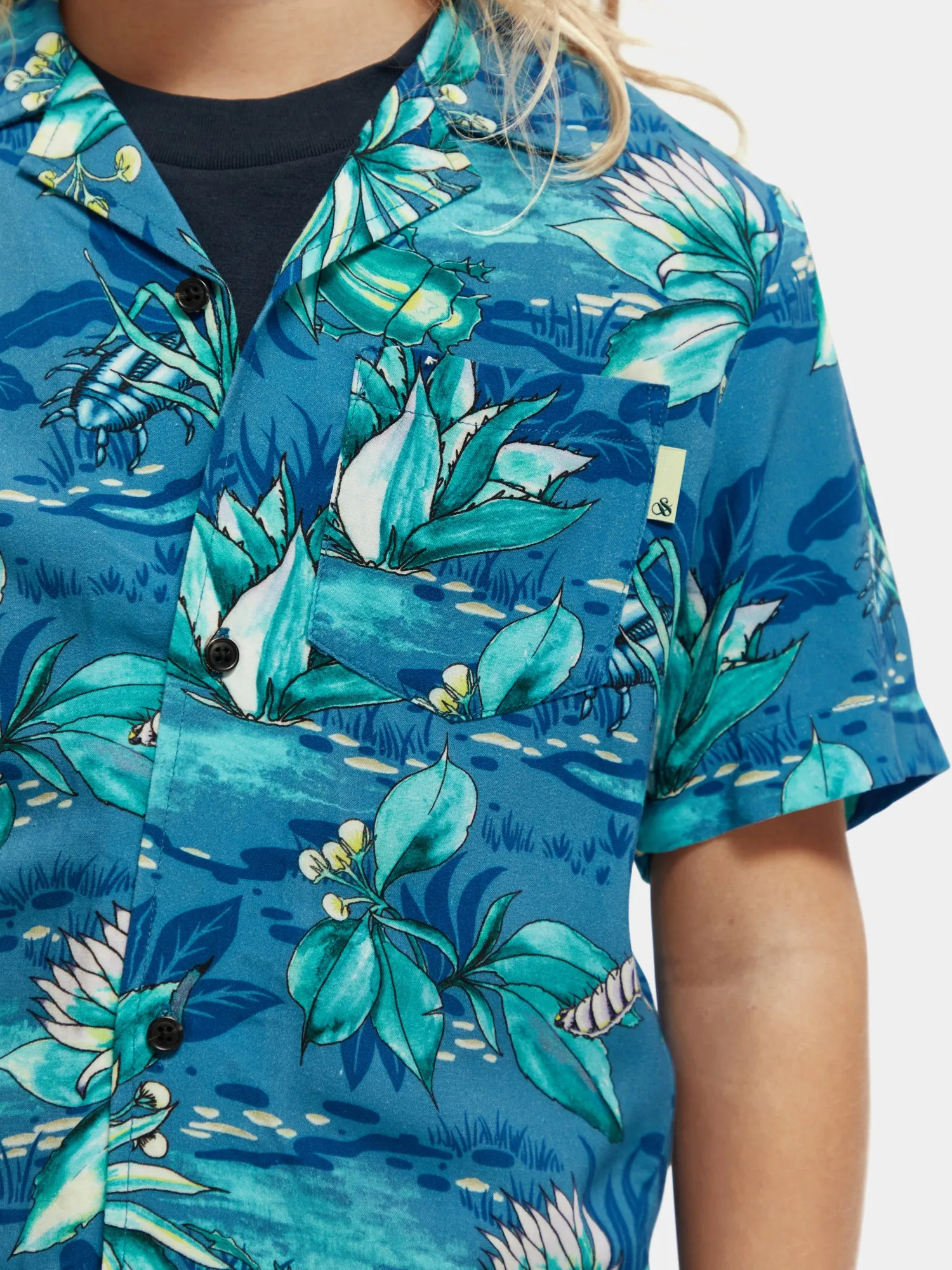 Kids - Relaxed-fit printed camp shirt