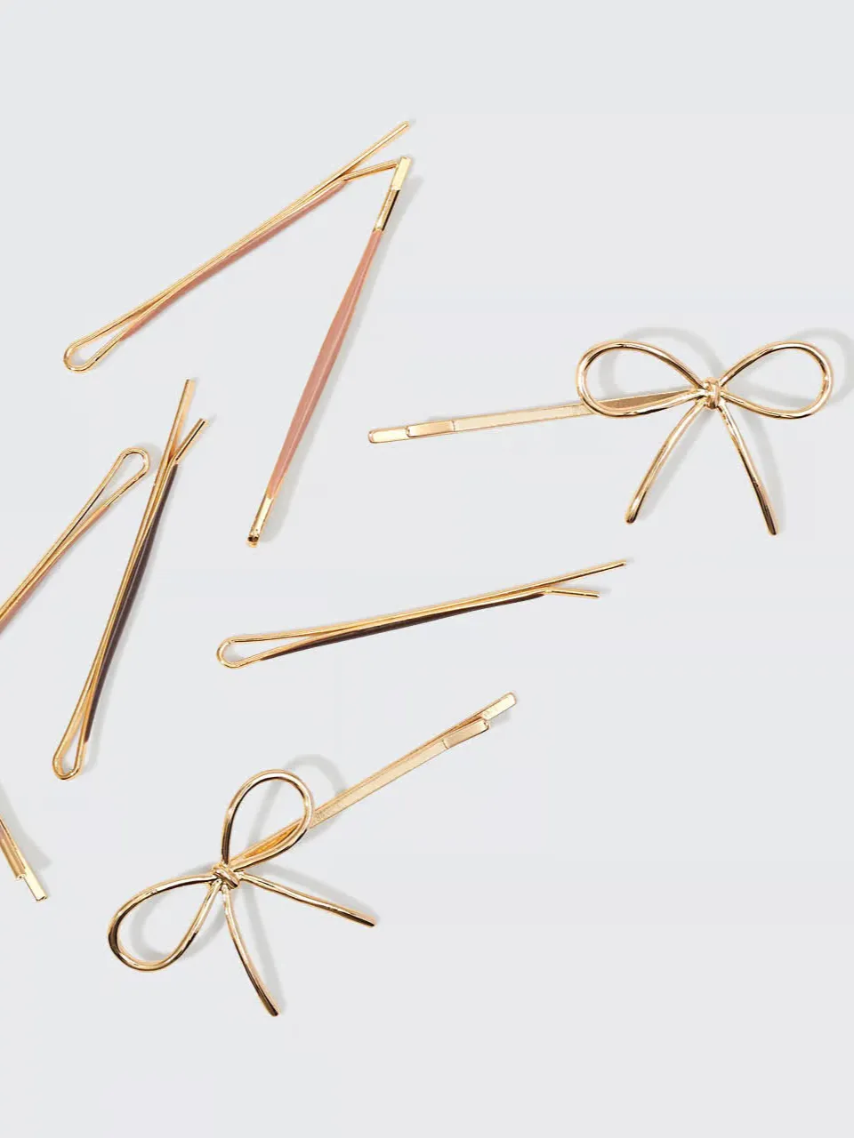 KITSCH Metal Enamel Bow Bobby Pin Set