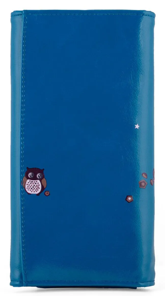 Kukubird Large Purse 2 owl's love - Blue