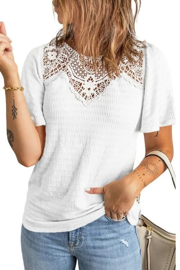 Lace Collar Stylish T-shirts