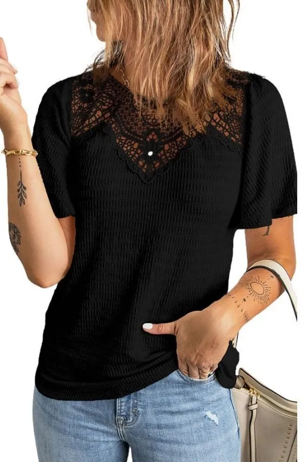 Lace Collar Stylish T-shirts