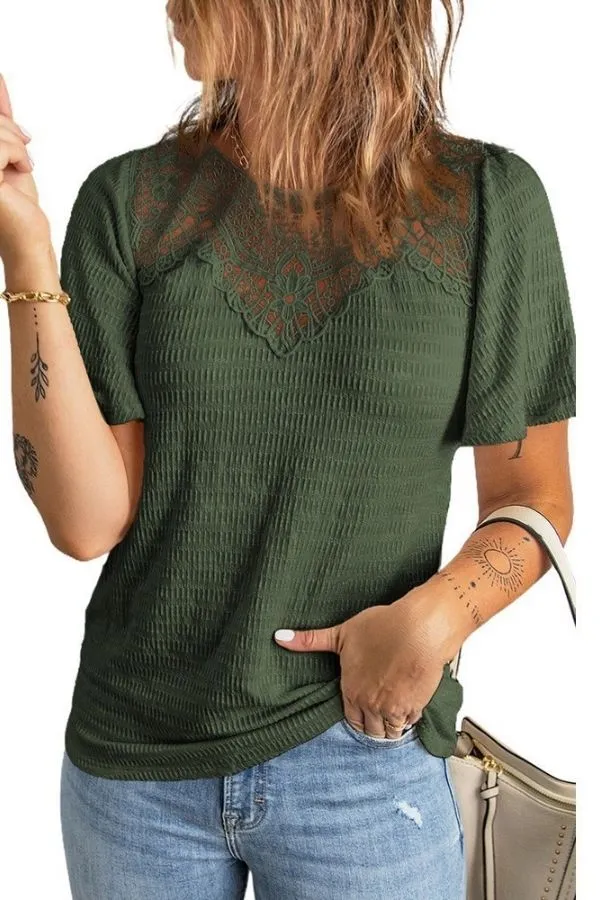 Lace Collar Stylish T-shirts