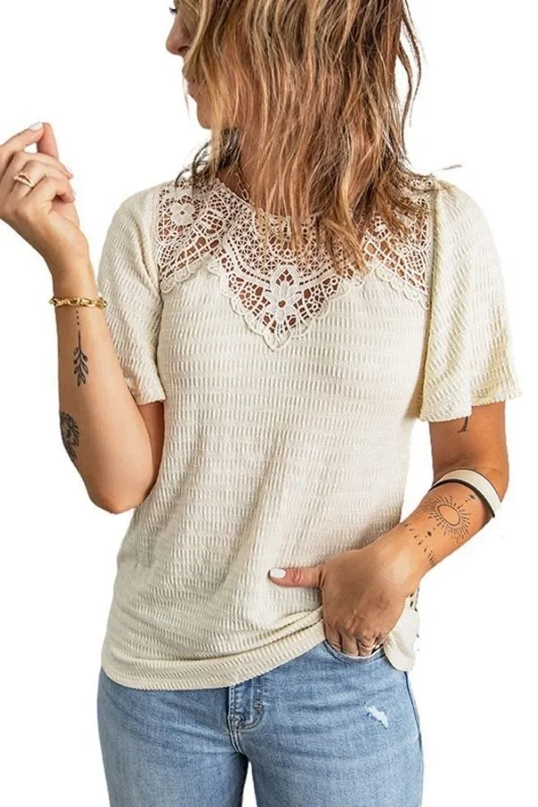 Lace Collar Stylish T-shirts