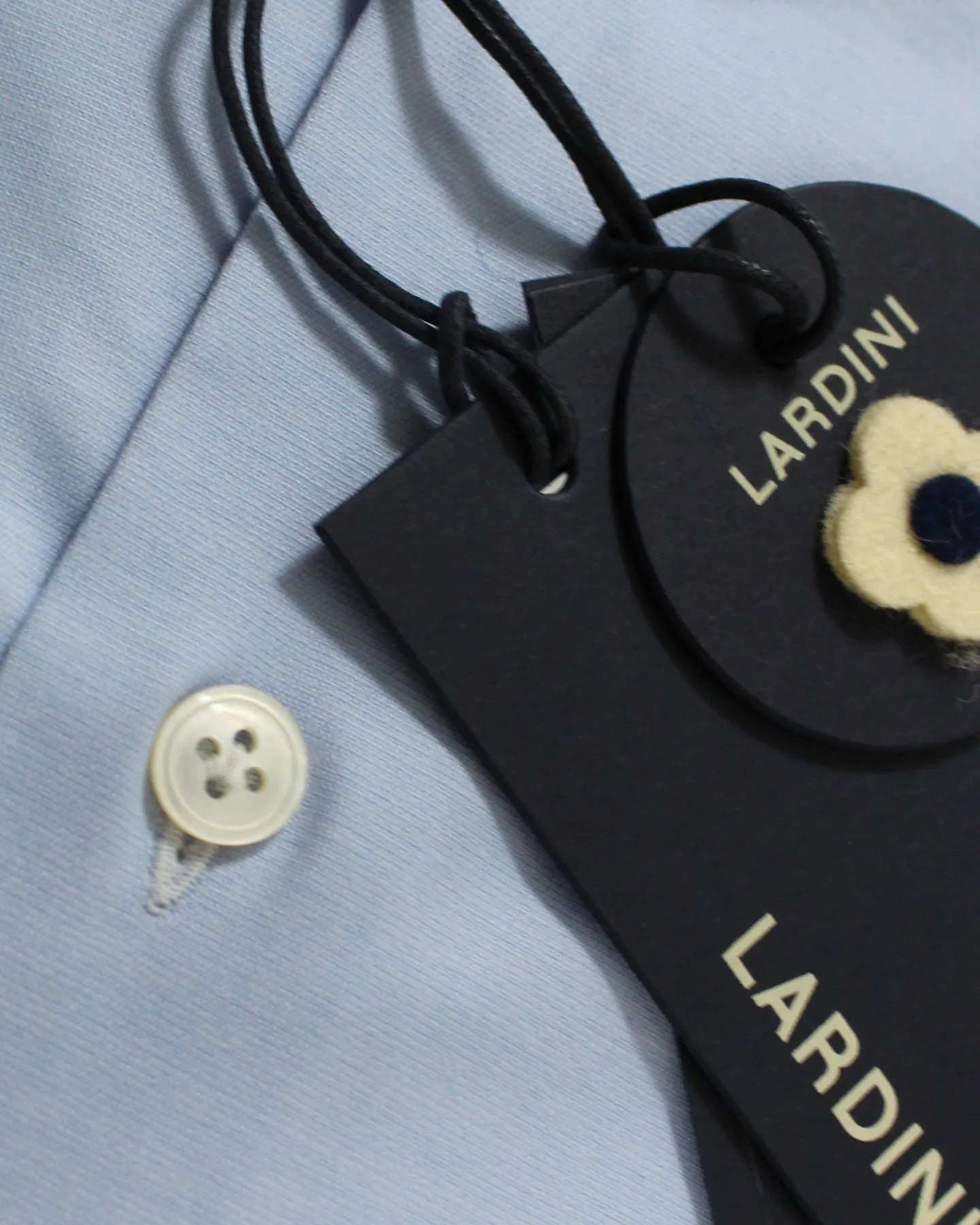 Lardini Dress Shirt Blue - Spread Collar 45 - 18
