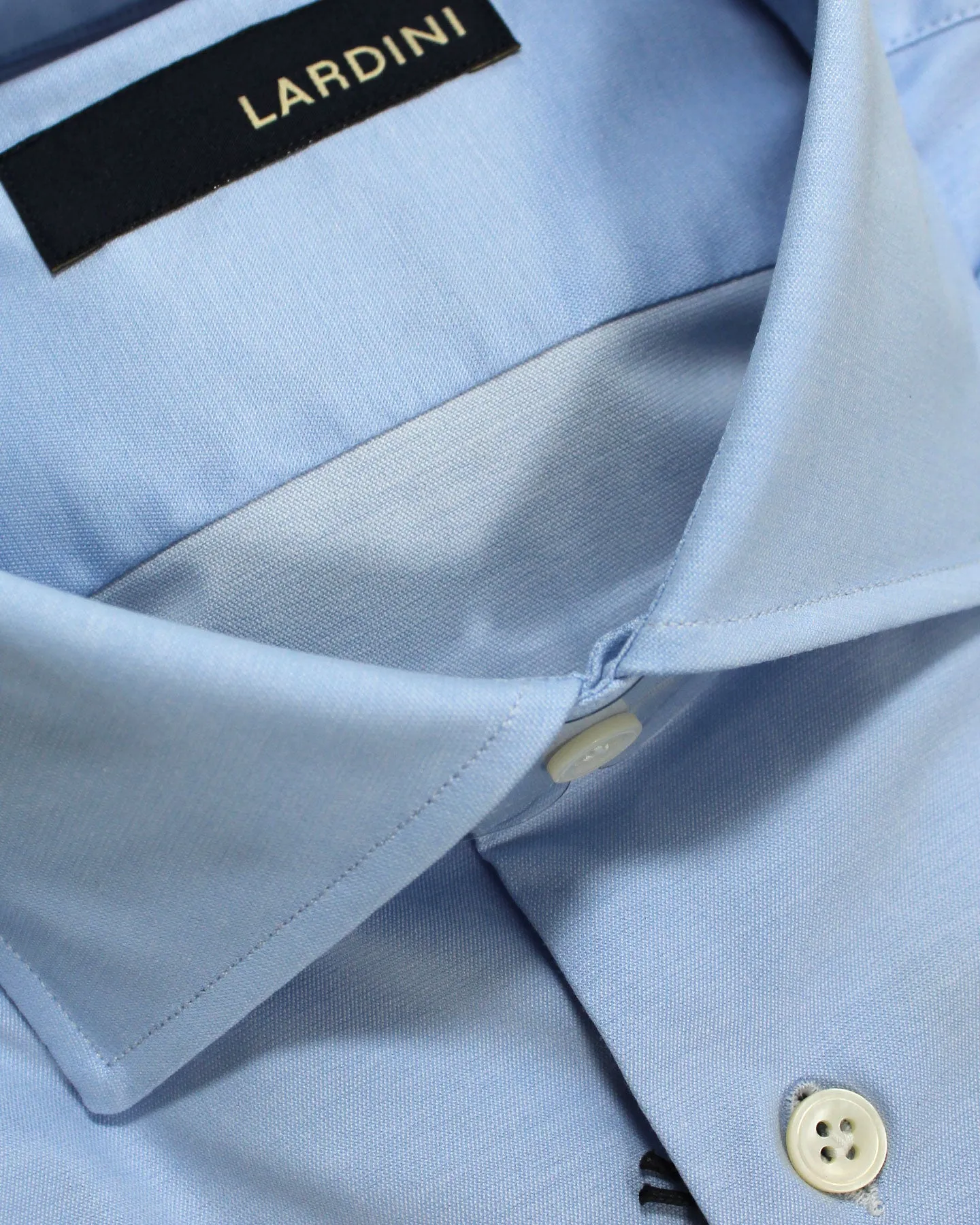 Lardini Dress Shirt Blue - Spread Collar 45 - 18