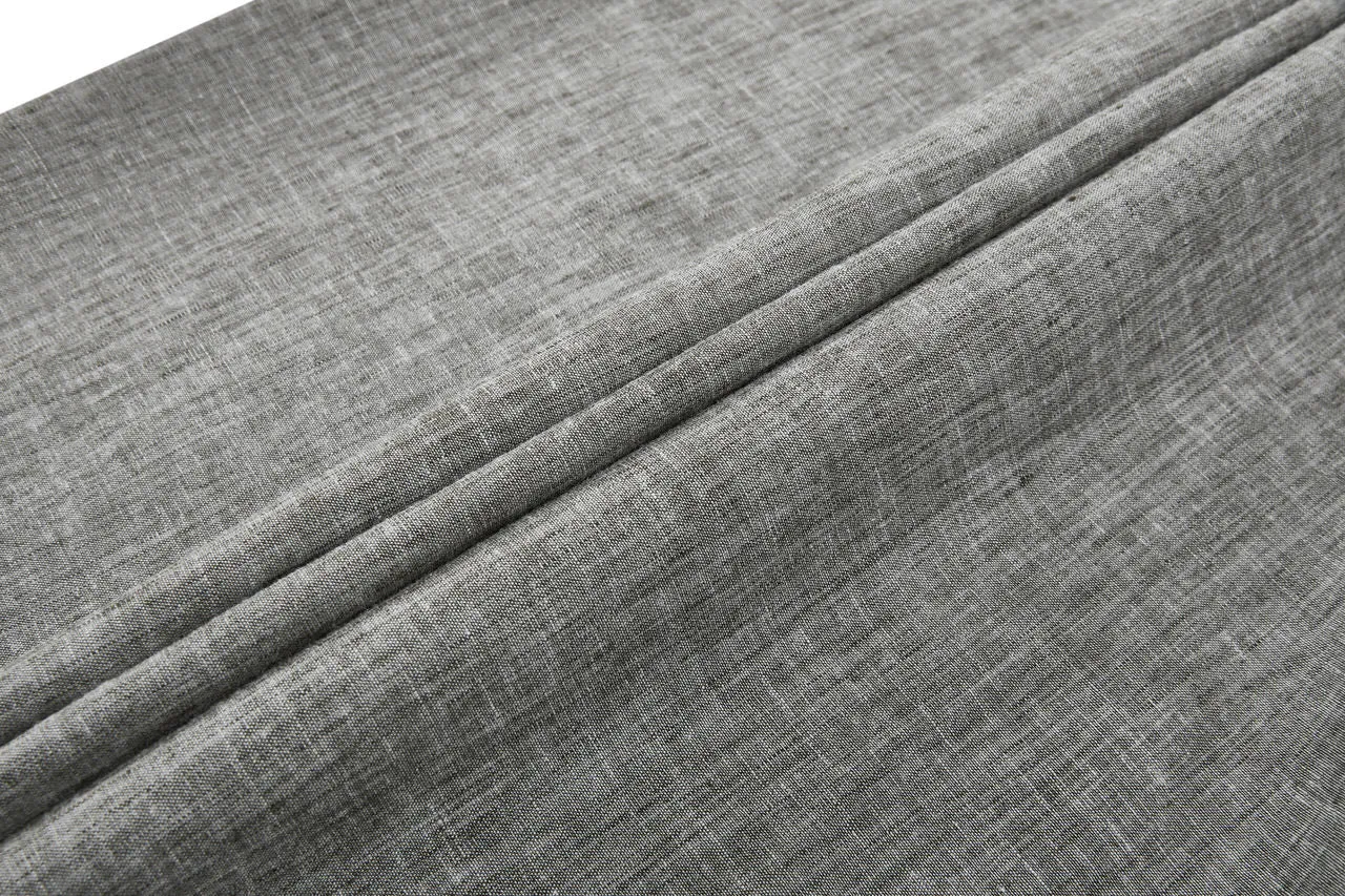 Linen Blend Casual Shirt in Smart Fit Windsor Collar
