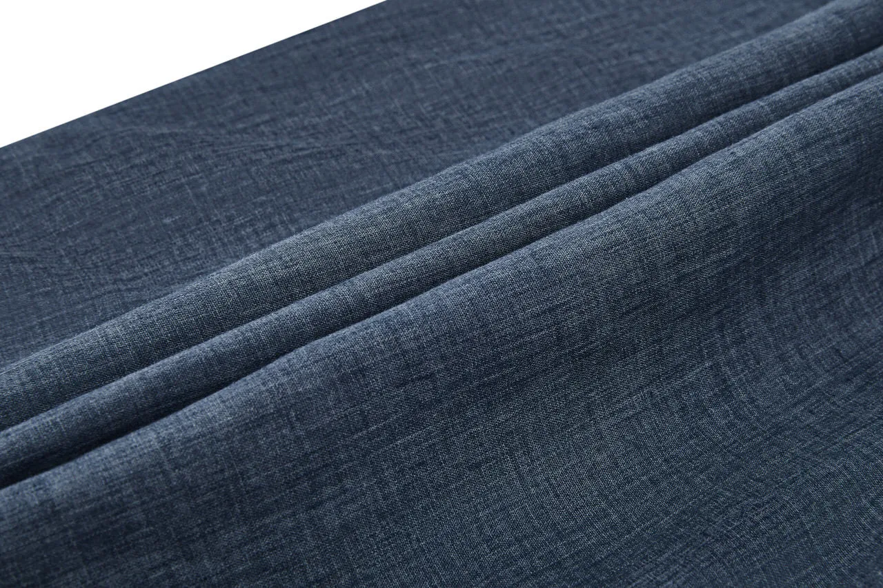 Linen Blend Casual Shirt in Smart Fit Windsor Collar