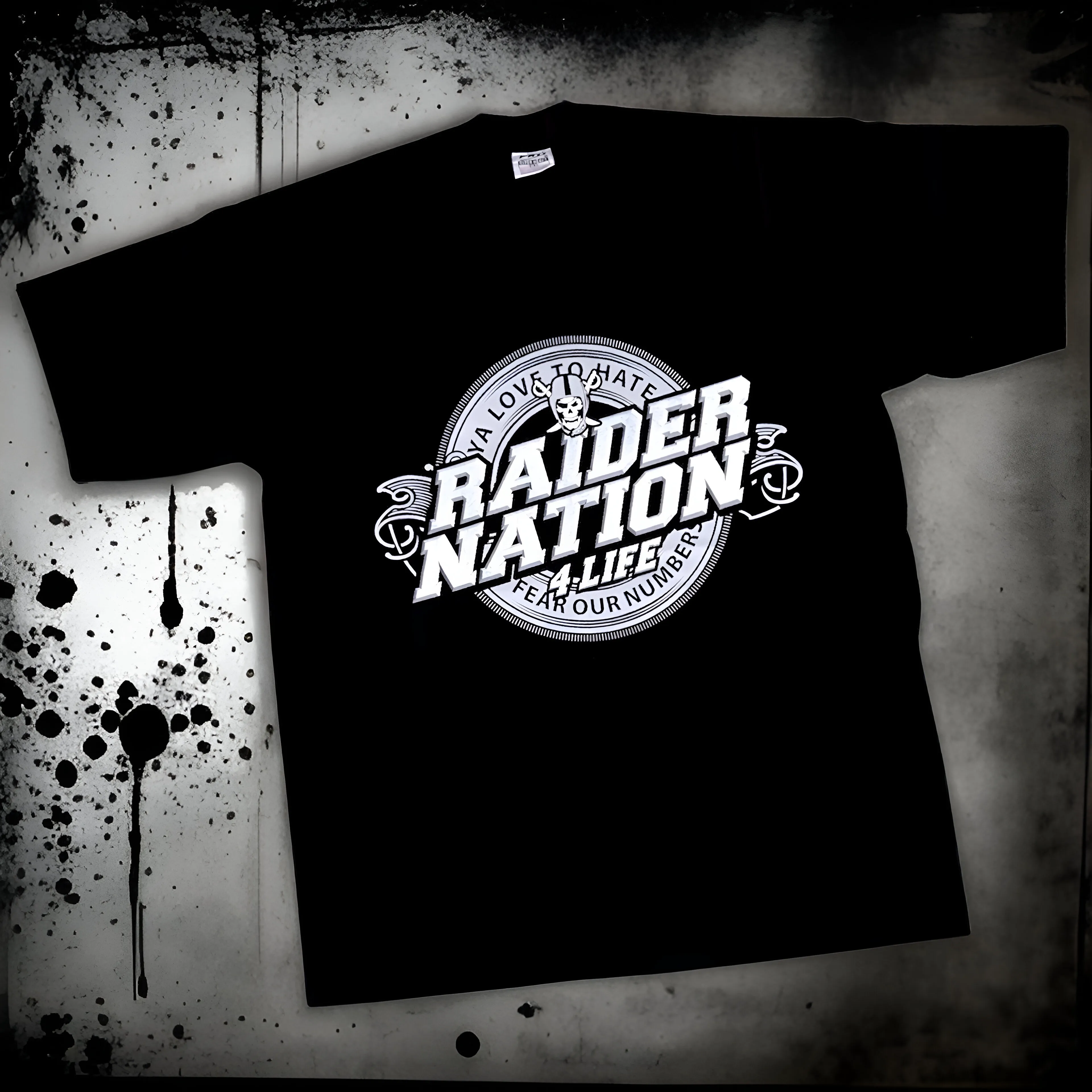 *<SC>* (BLACK) ~RAIDER NATION~ HEAVY COTTON JUMBO PRINT TEES