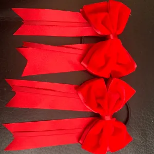 Luxury Bows: Red Velvet bows with tails