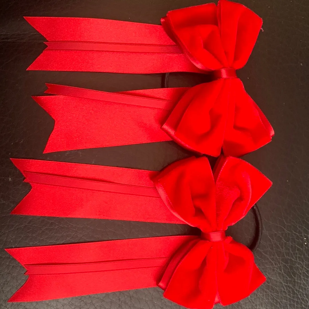Luxury Bows: Red Velvet bows with tails