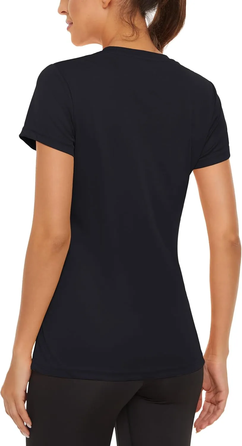 MAGCOMSEN Women's Short Sleeve T-Shirts UPF 50  Sun Protection Quick Dry Athletic Running Workout Rash Guard Tops