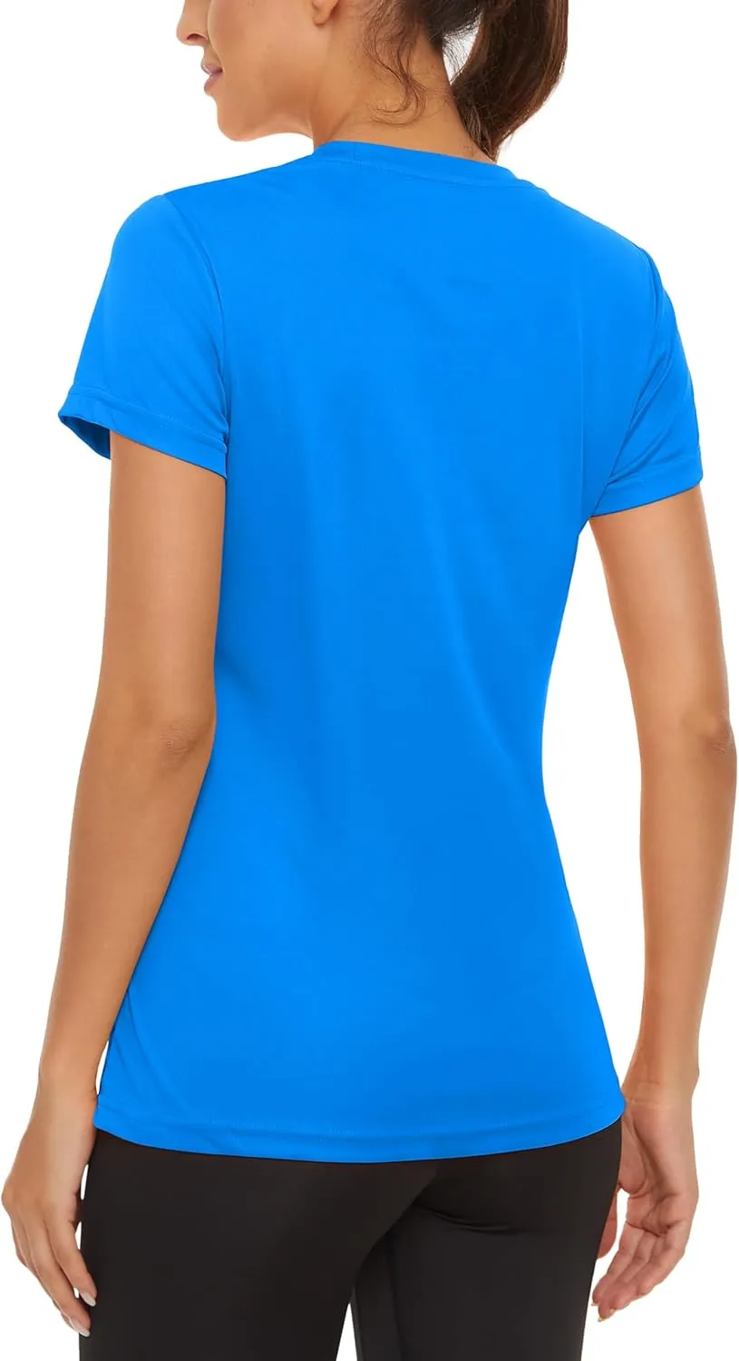 MAGCOMSEN Women's Short Sleeve T-Shirts UPF 50  Sun Protection Quick Dry Athletic Running Workout Rash Guard Tops