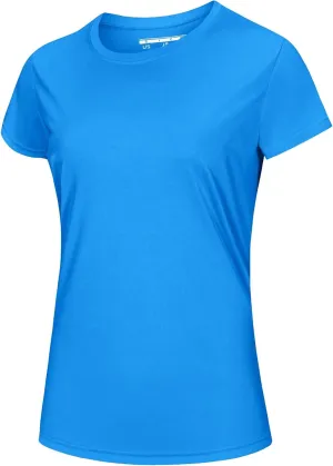 MAGCOMSEN Women's Short Sleeve T-Shirts UPF 50  Sun Protection Quick Dry Athletic Running Workout Rash Guard Tops