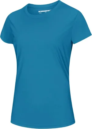 MAGCOMSEN Women's Short Sleeve T-Shirts UPF 50  Sun Protection Quick Dry Athletic Running Workout Rash Guard Tops