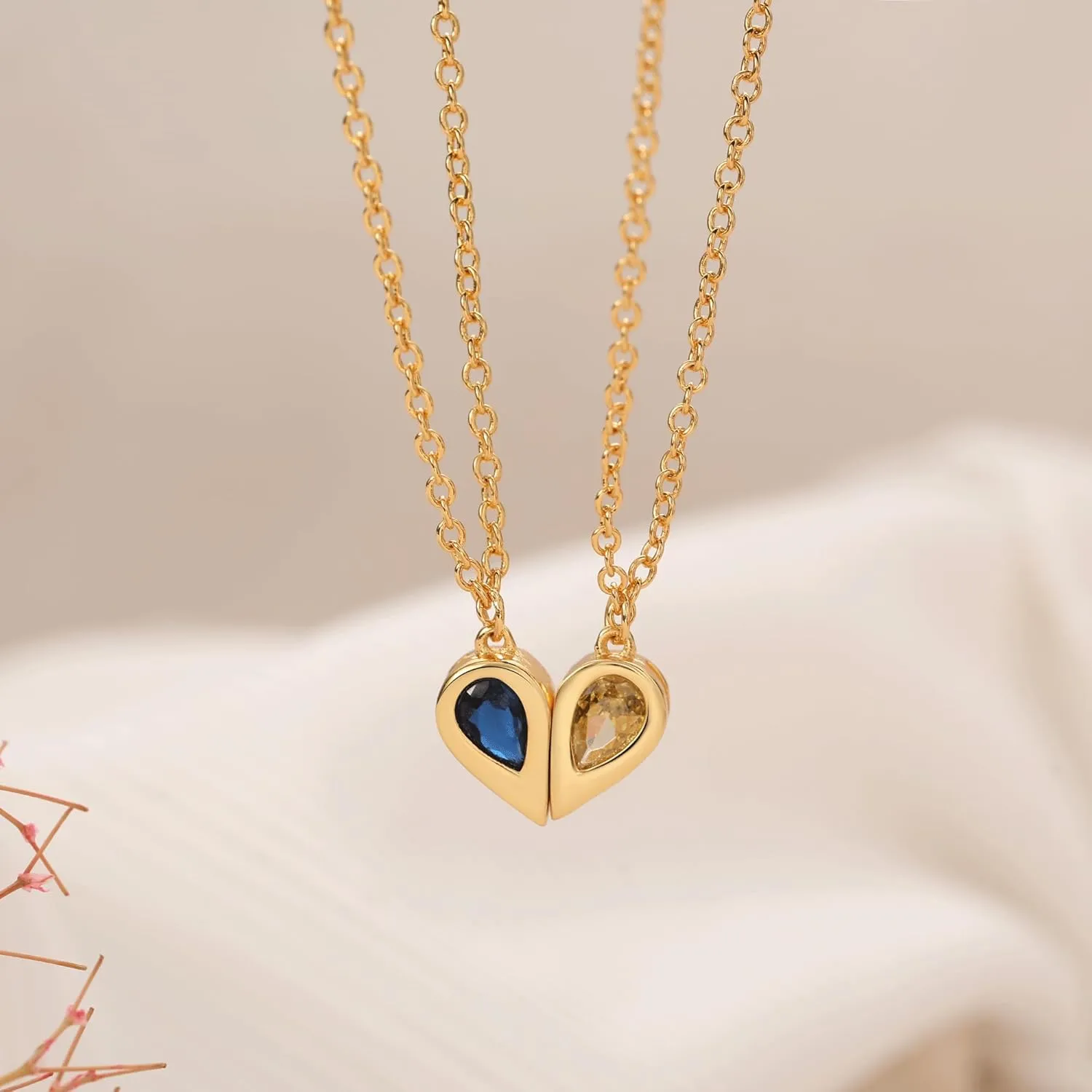 Matching Birthstone Bracelets for Women Teen Girl Gifts Couple Gold Heart Charm Bracelet Friendship Sister Mother Daughter Gifts Birthday Anniversary Jewelry