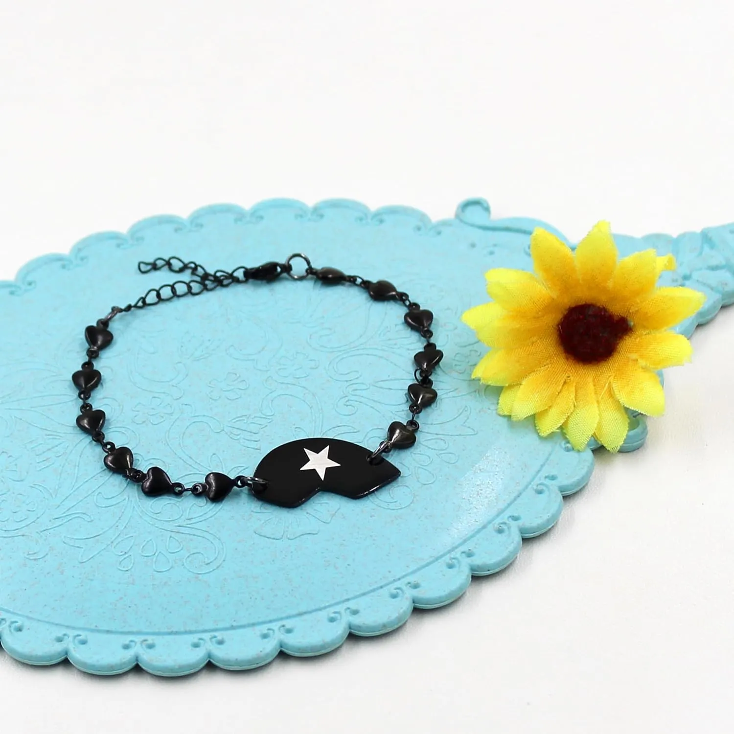 Matching Puzzle Heart Bracelets for 3 Friendship/Sister/Mommy Daughter Daddy Gifts Best Friend Bracelets for Women