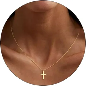 MBW Easter Gifts Cross Necklace for Women, 14K Gold Plated Silver Chain Necklace Dainty Cross Pendant Choker Necklaces Simple Cute Diamond Sideways CZ Necklaces Minimalist Jewelry for Women Trendy