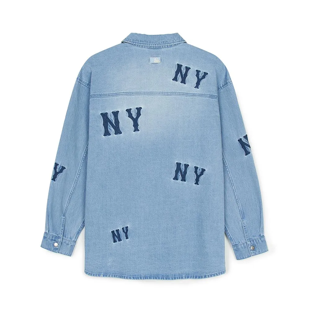 Megagram Multi-Size Denim Shirt New York Yankees