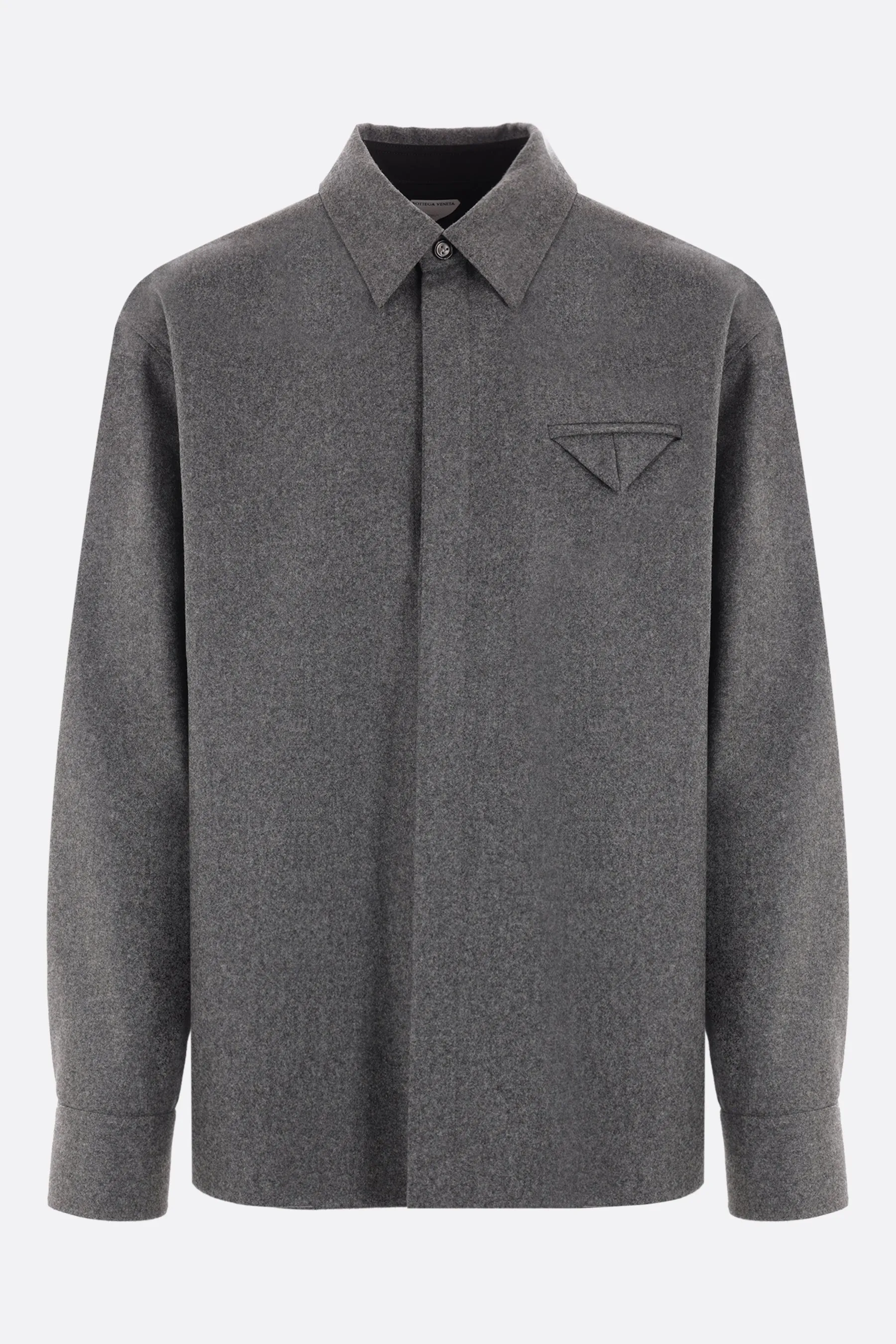 Melange Flannel Button-Down Shirt
