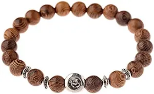 Men Natural Wood Beads Cross Bracelets Onyx Meditation Prayer Bead Bracelet Women Wooden Yoga Jewelry 6O4C5 (052-3)