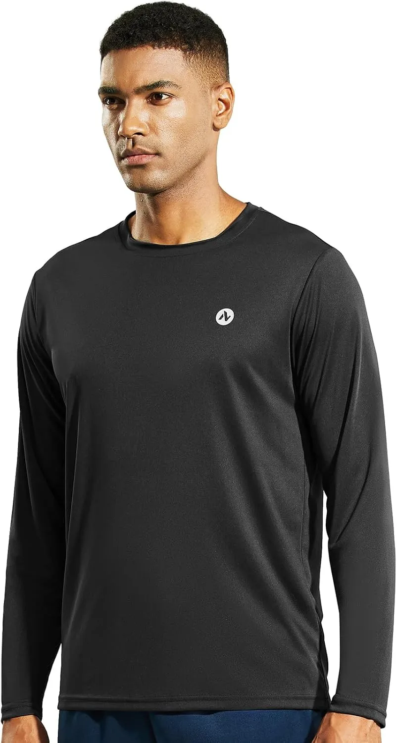 Mens Athletic Running Dry Fit T-Shirts Workout Gym Short Sleeve Crewneck UPF 50  UV Sun Protection Active Tee