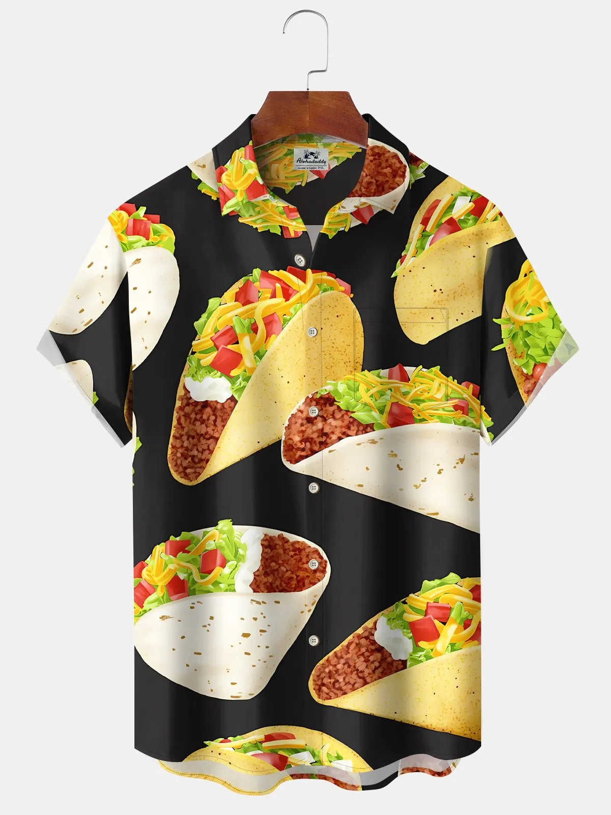 Men's Hawaiian Food Taco Short Sleeve Shirt