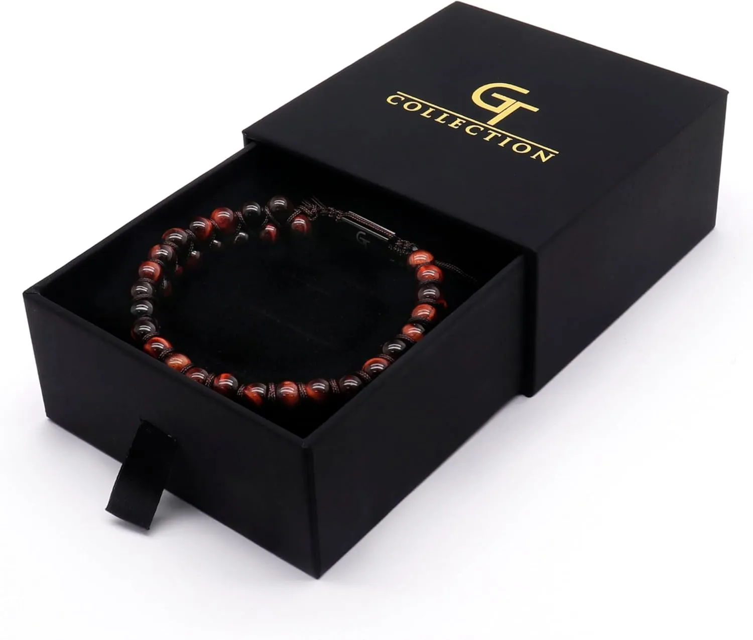 Men's Onyx Double Beaded Bracelet | Gift for Men | Adjustable Natural Gemstone Energy Bracelet for Men