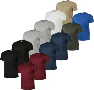 Mens Running Gym Workout Short Sleeve Dry Fit Moisture Wicking Crew Neck T Shirts Athletic Sport Tee Tops