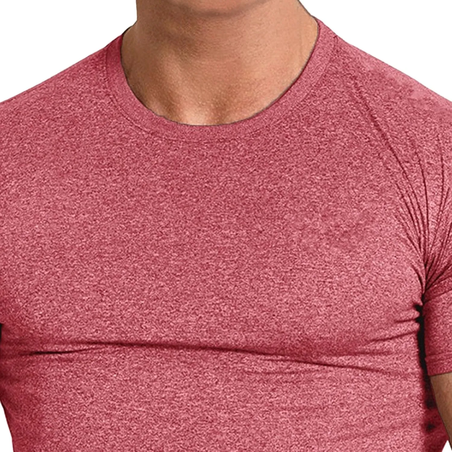 Men's Workout Gym Short Sleeve T Shirt Slim Fit Athletic Running Tee Shirts Casual Stylish Crew Neck Tops