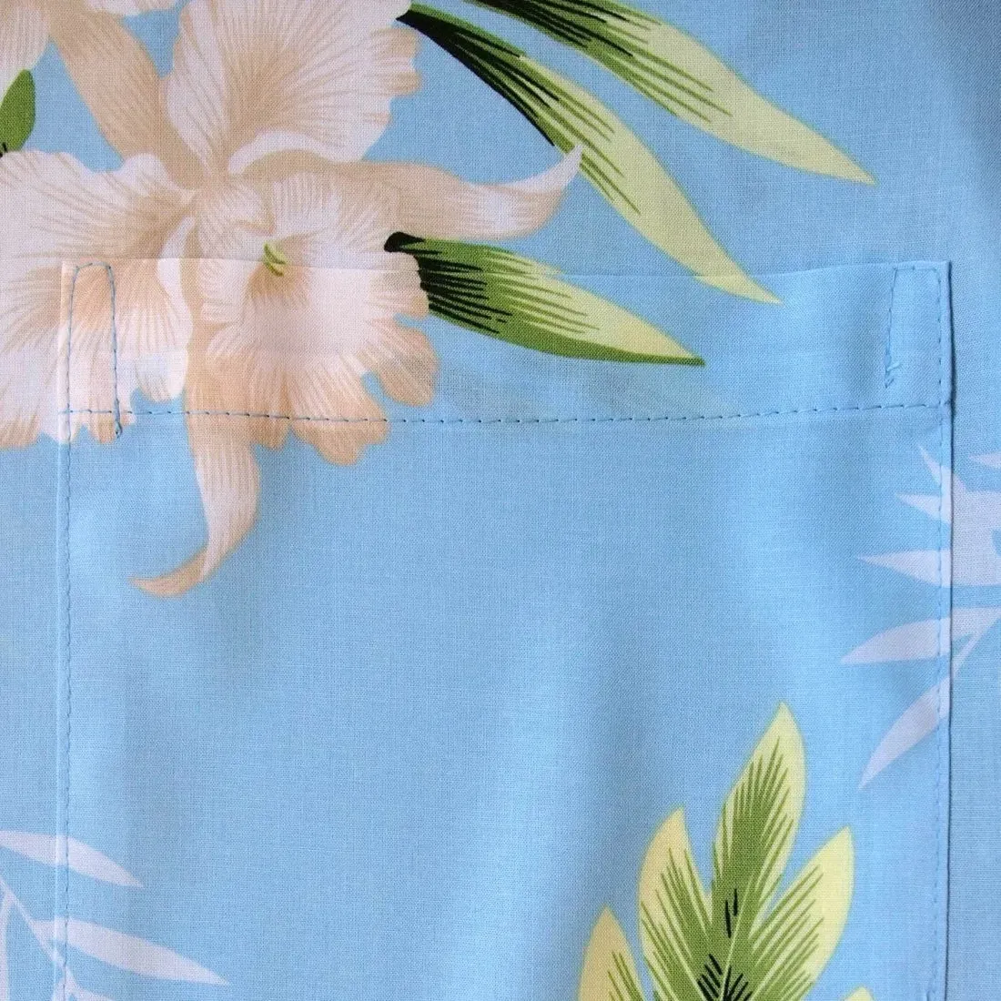 Midnight Baby Blue Hawaiian Rayon Shirt