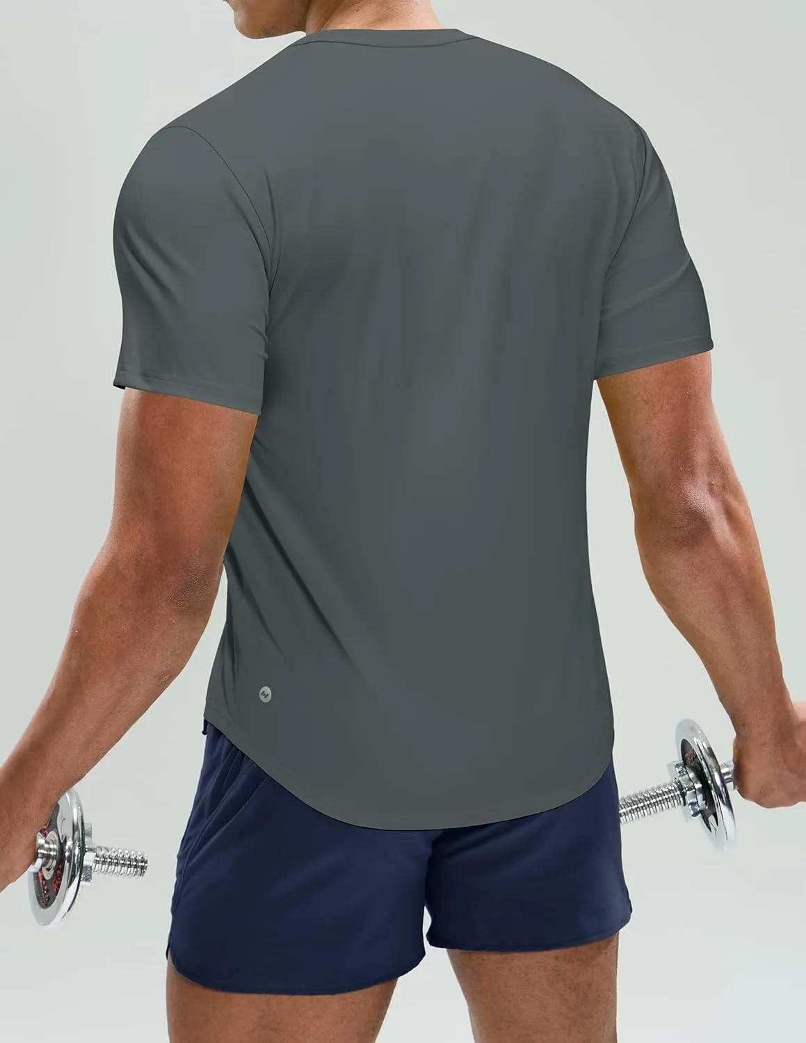 MIER Men's Workout T Shirts Dry Fit Short Sleeve Athletic Gym Running Lightweight Performance Tee Tops, Polyester, UPF 50 