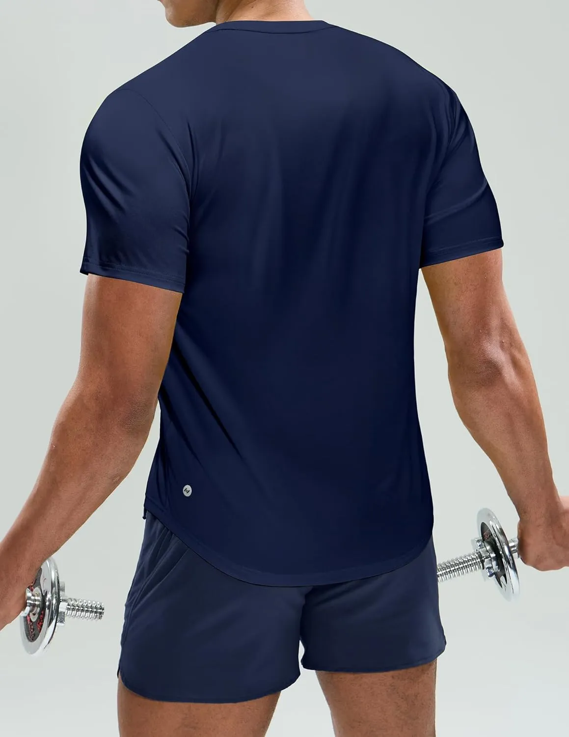 MIER Men's Workout T Shirts Dry Fit Short Sleeve Athletic Gym Running Lightweight Performance Tee Tops, Polyester, UPF 50 