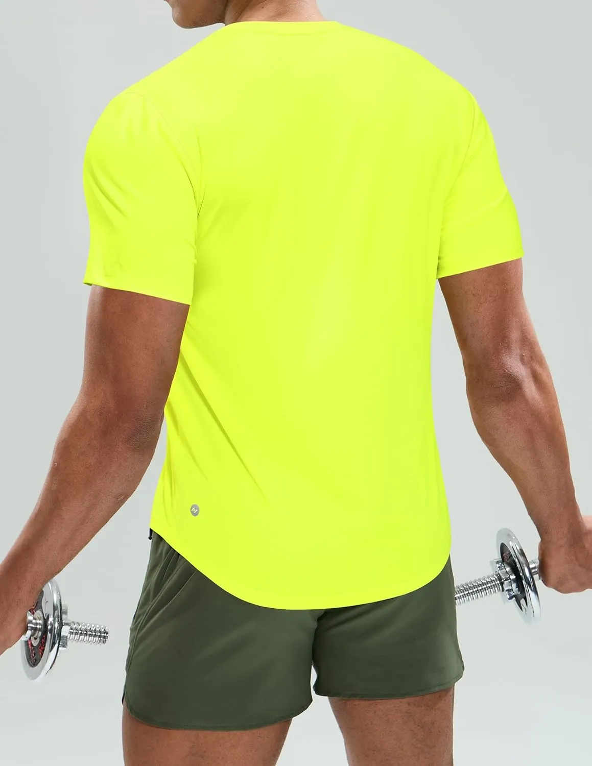 MIER Men's Workout T Shirts Dry Fit Short Sleeve Athletic Gym Running Lightweight Performance Tee Tops, Polyester, UPF 50 
