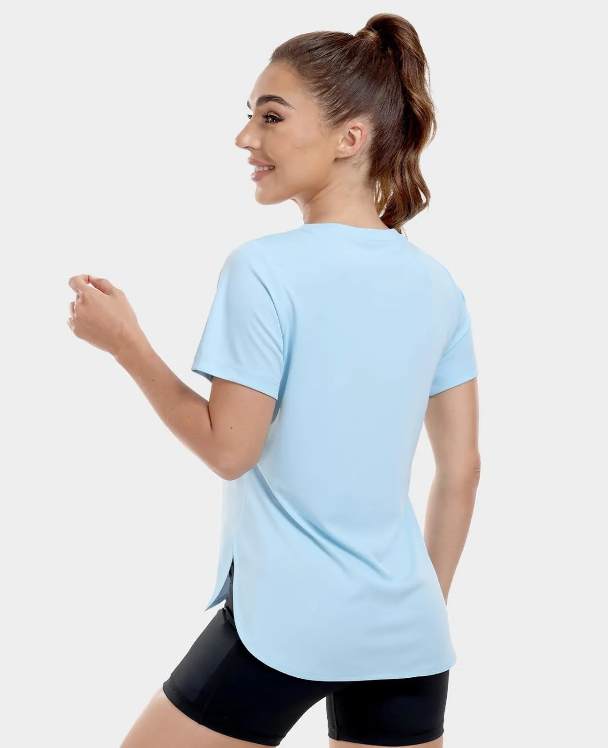 MIER Womens UPF 50  Sun Protection Workout Tops Short Sleeve UV SPF T-Shirts for Athletic Gym Exercise Yoga, Dry Fit