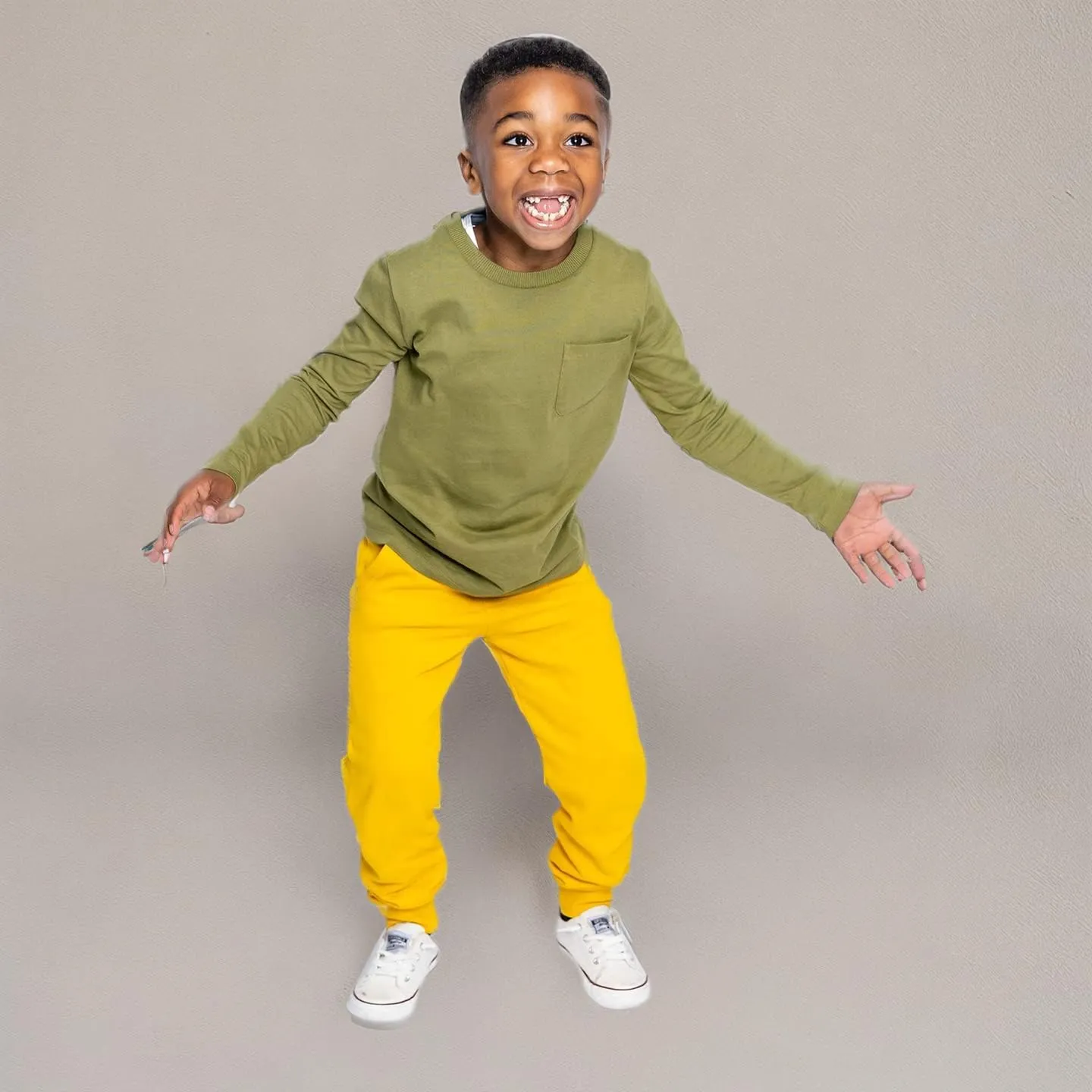 Mightly Boys and Girls' Long Sleeve Raglan Shirt | Organic Cotton, Colorful Casual Stylish Clothes, Soft&Fresh Crew Neck Tee