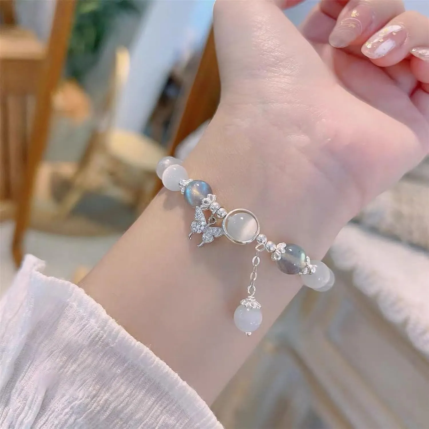 Moonstone Bracelet Glow in the Dark Bracelets Moonstone Jewelry for Women Crystal Bracelet Glow in the Dark Jewelry for Women Trendy Gifts for Christmas
