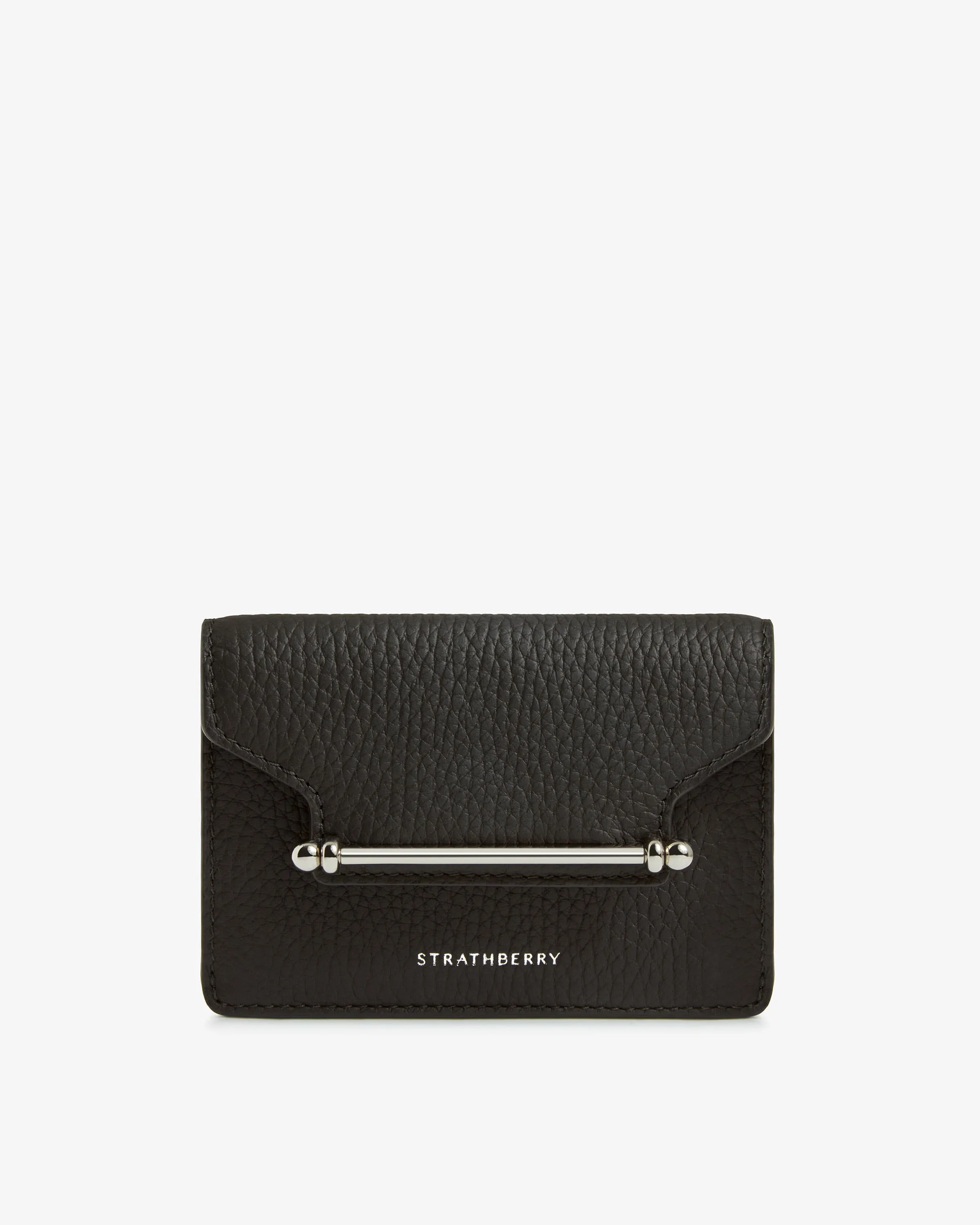 Multrees Compact Wallet - Black with Silver Hardware