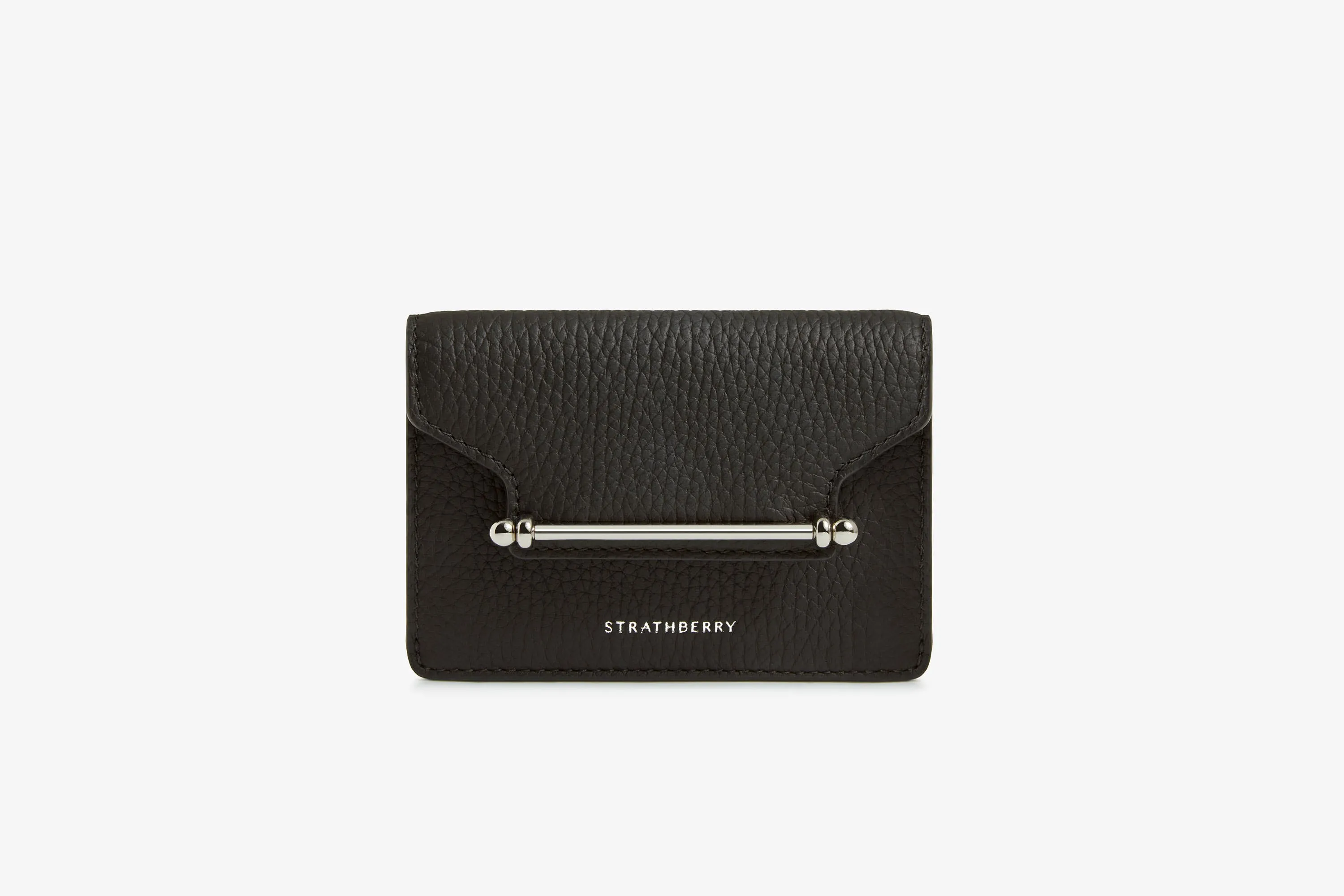 Multrees Compact Wallet - Black with Silver Hardware