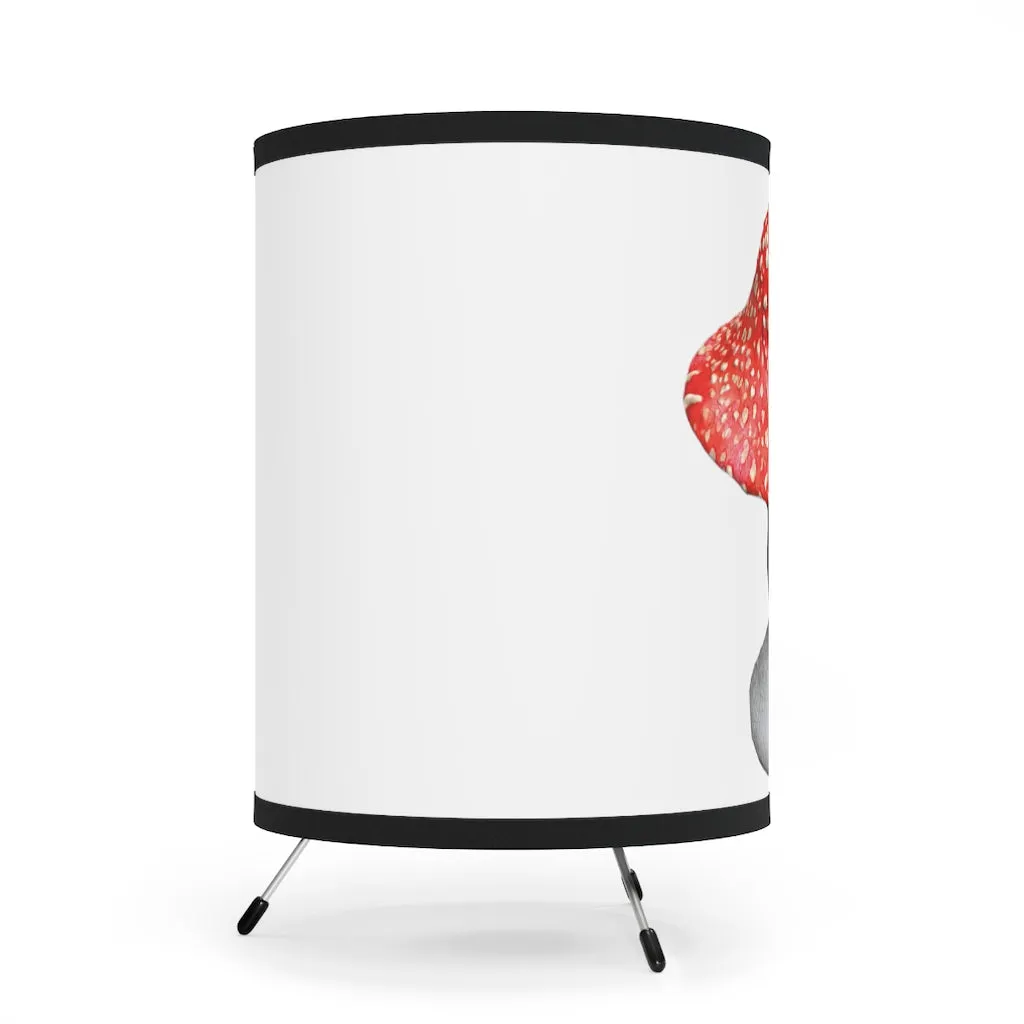 Mushroom Tripod Lamp with High-Res Printed Shade, US/CA plug