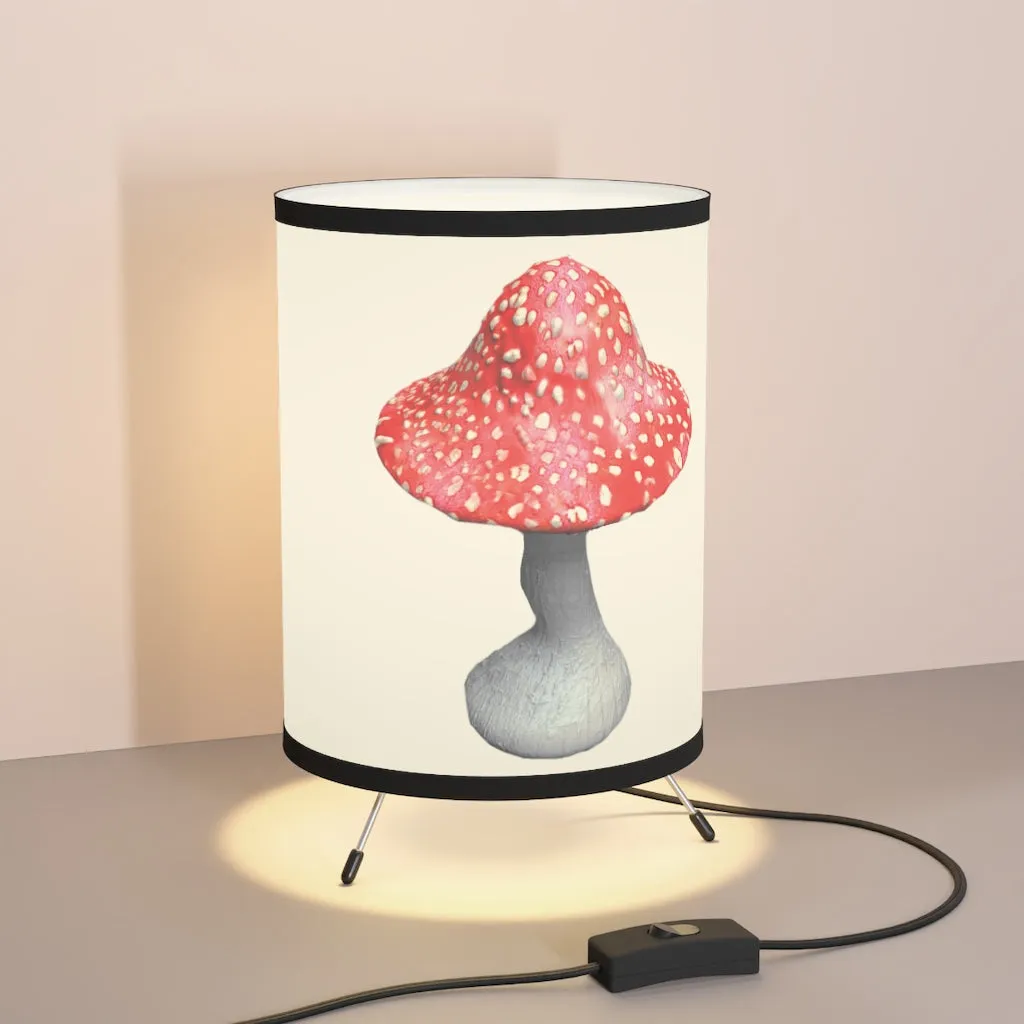 Mushroom Tripod Lamp with High-Res Printed Shade, US/CA plug