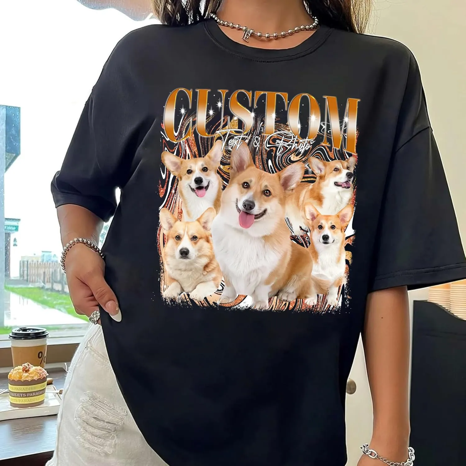 NAZENTI Custom Bootleg Rap Tee, Custom T-Shirts with Picture, Retro Custom Bootleg, Valentine's Gifts for Him Her