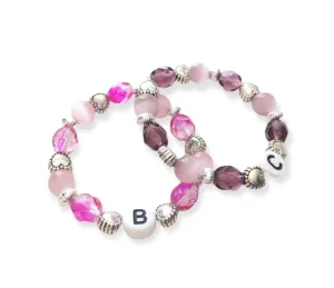 Newborn Size Twin Girls ID Bracelets Set of Two