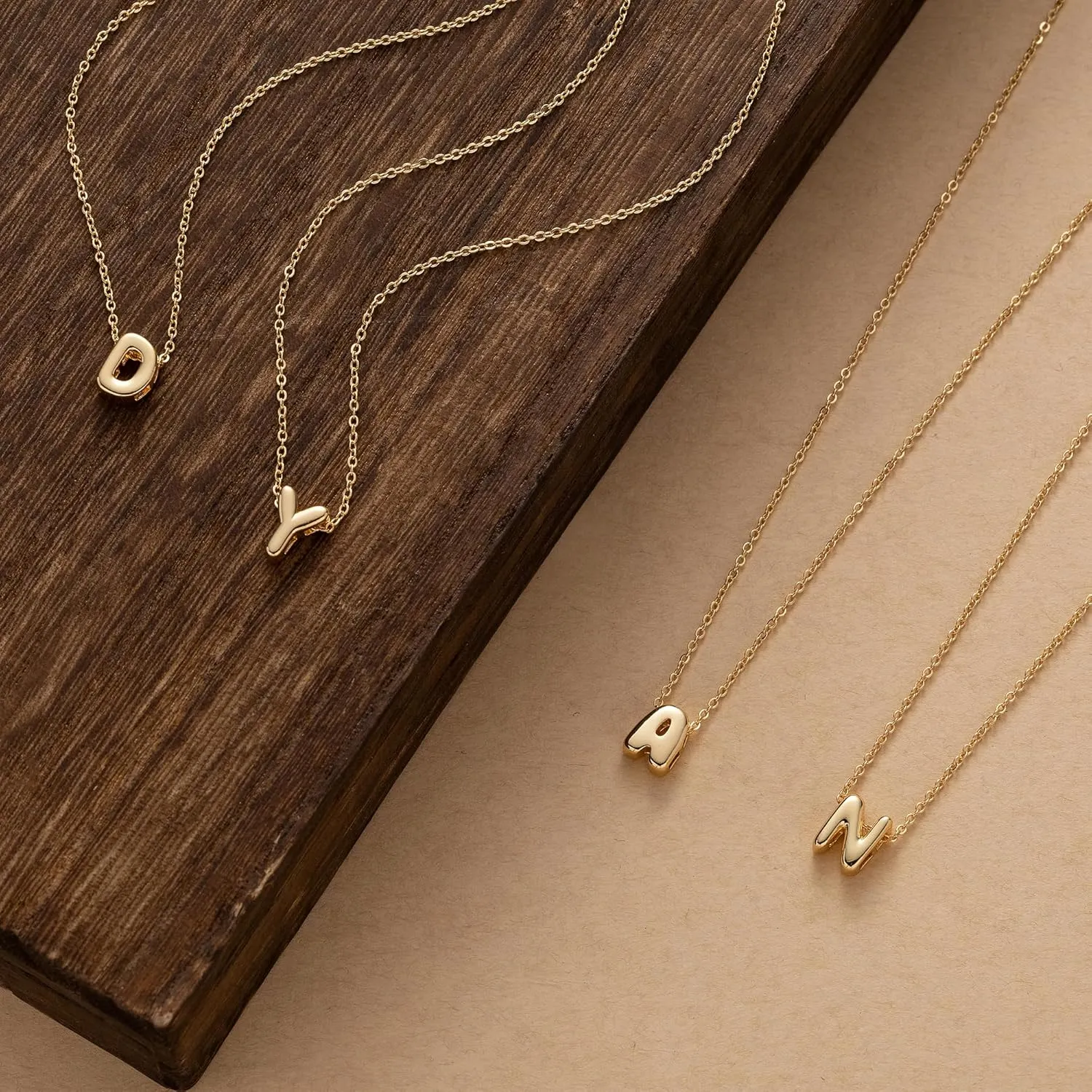 OOOPEL Gold Layered Pearl Initial Necklaces for Women Non Tarnish 14K Gold Plated Necklaces Durable Waterproof Dainty A-Z Pendant Choker Small Pearl Letter Necklace Personalized Jewelry Gifts