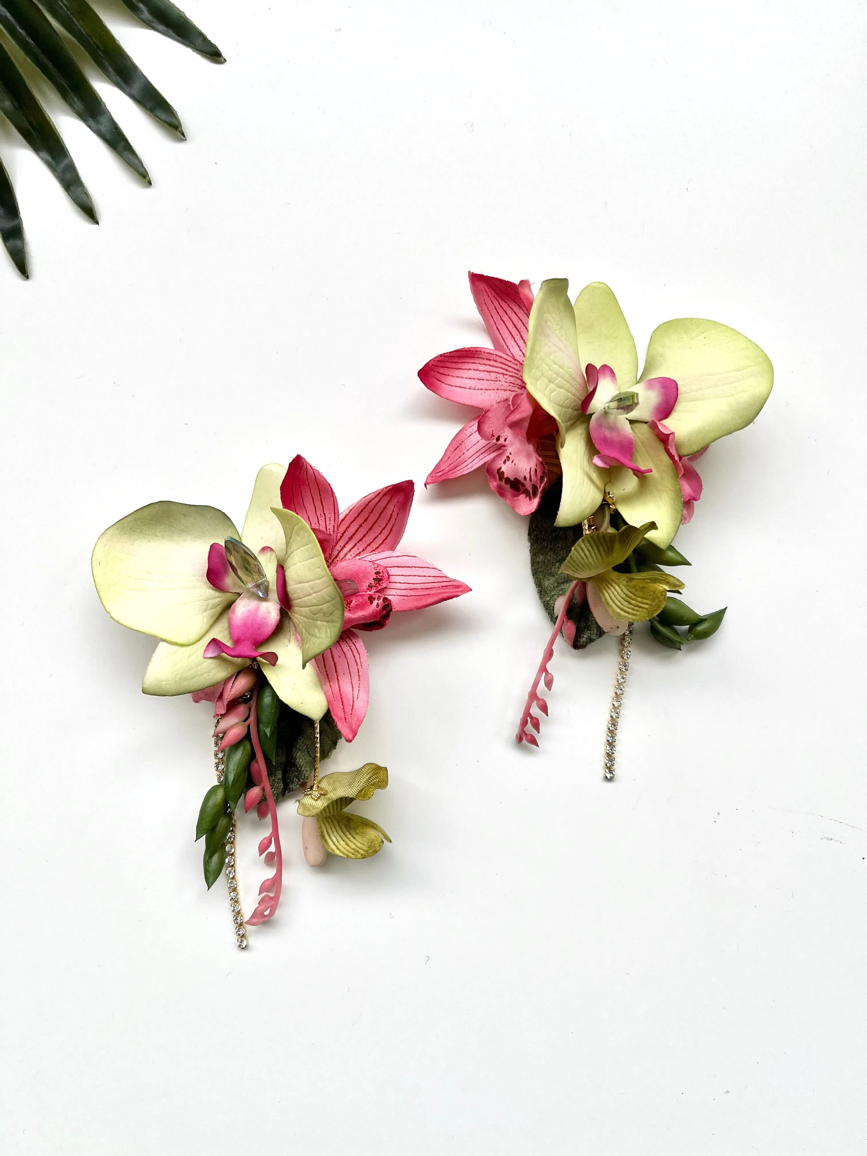 Oversized garden party earrings - luau IlI