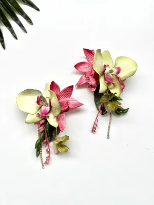 Oversized garden party earrings - luau IlI