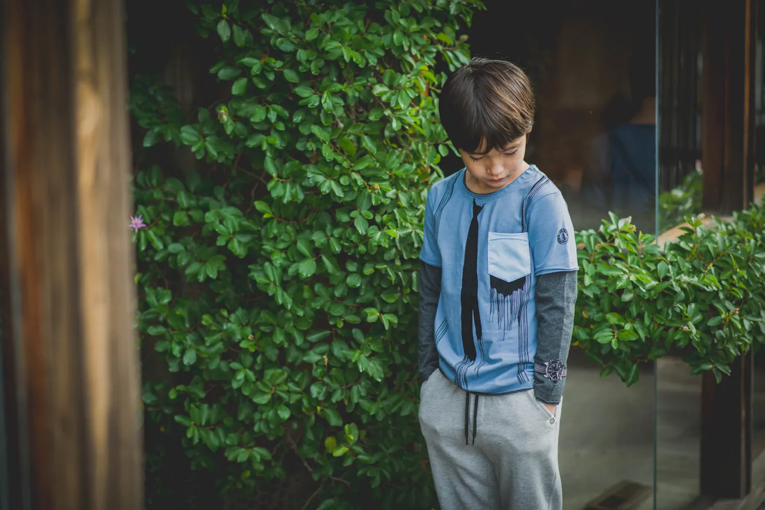 Paint Drip Tie & Suspenders Baby Twofer Shirt by: Mini Shatsu