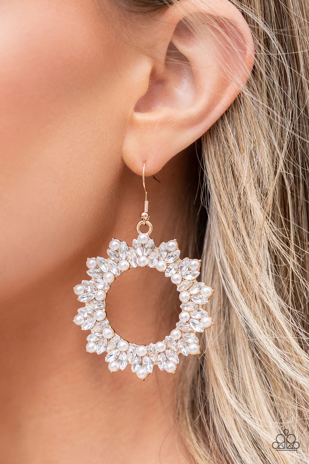 Paparazzi Combustible Couture - Gold Earrings - 2022 Convention Collection