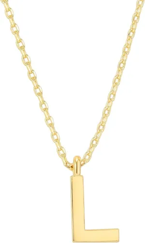 PAVOI 14K Gold Plated Initial Necklace | Letter Necklaces for Women