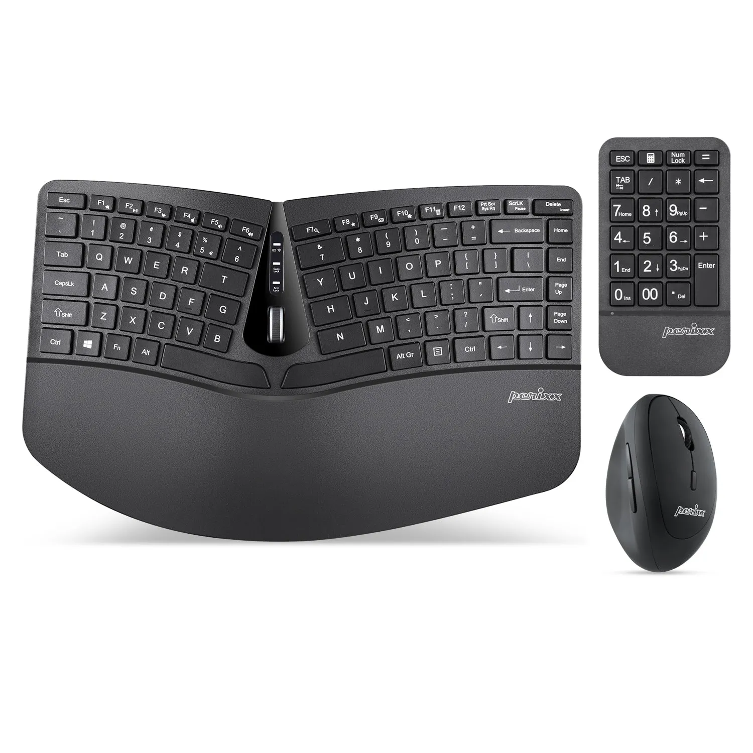 Perixx PERIDUO-606 A Wireless and Compact Ergo Keyboard and Mouse Set